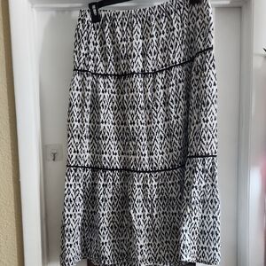 Basic Editions Black and White Maxi Skirt